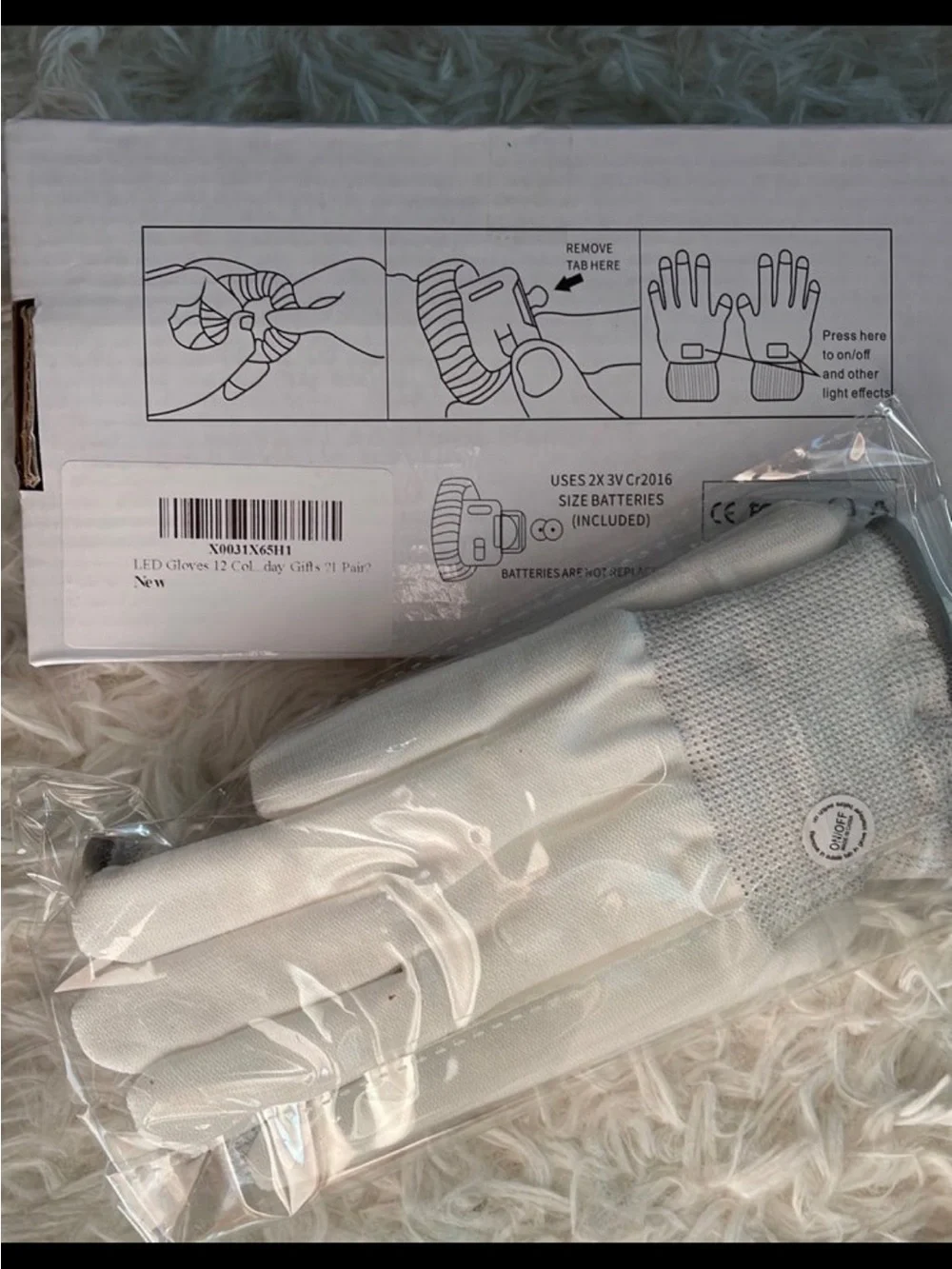 LED Light-Up Party Gloves - Multicolor